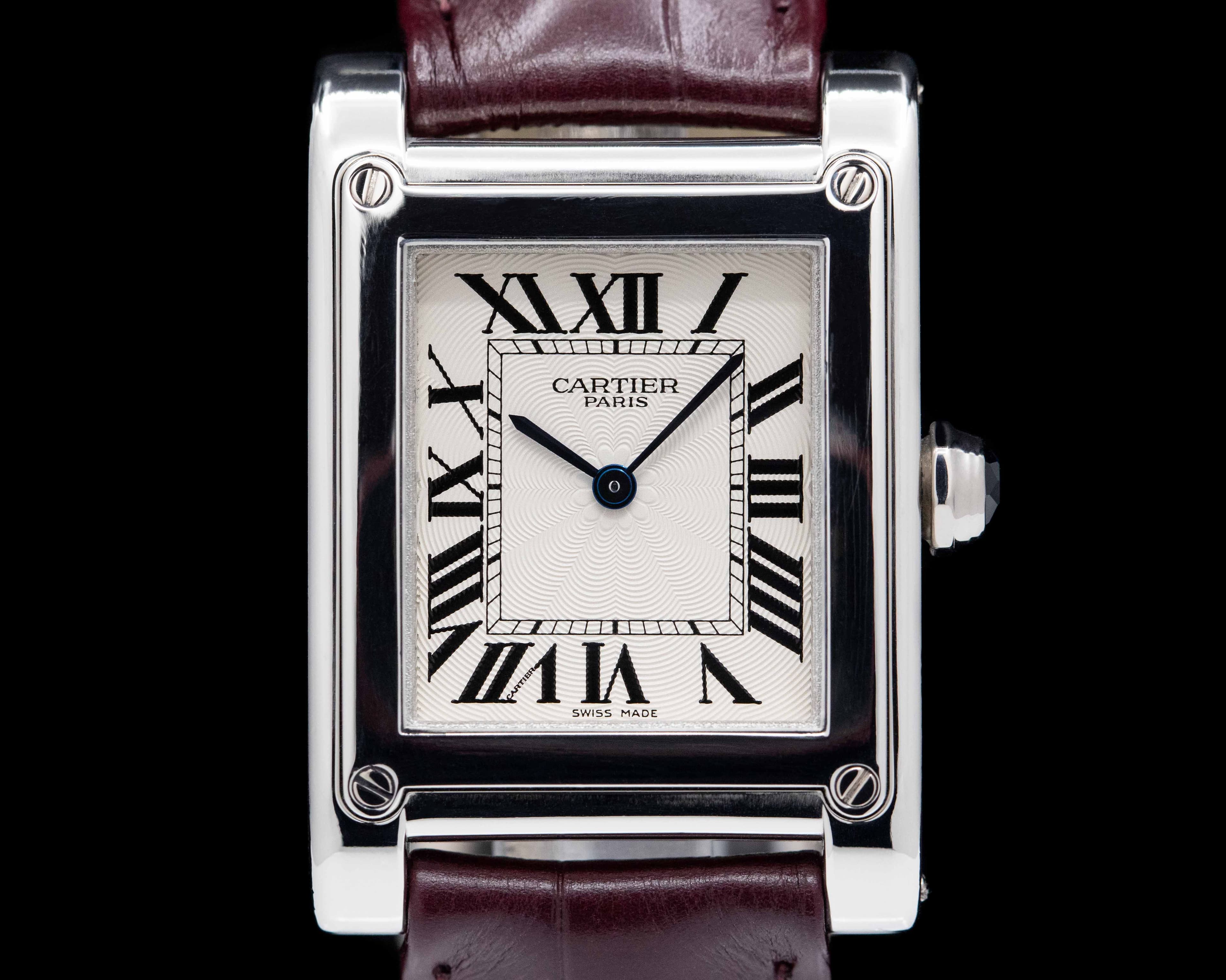 Cartier Privee Collection Tank a Vis CPCP W1539951 Platinum RARE