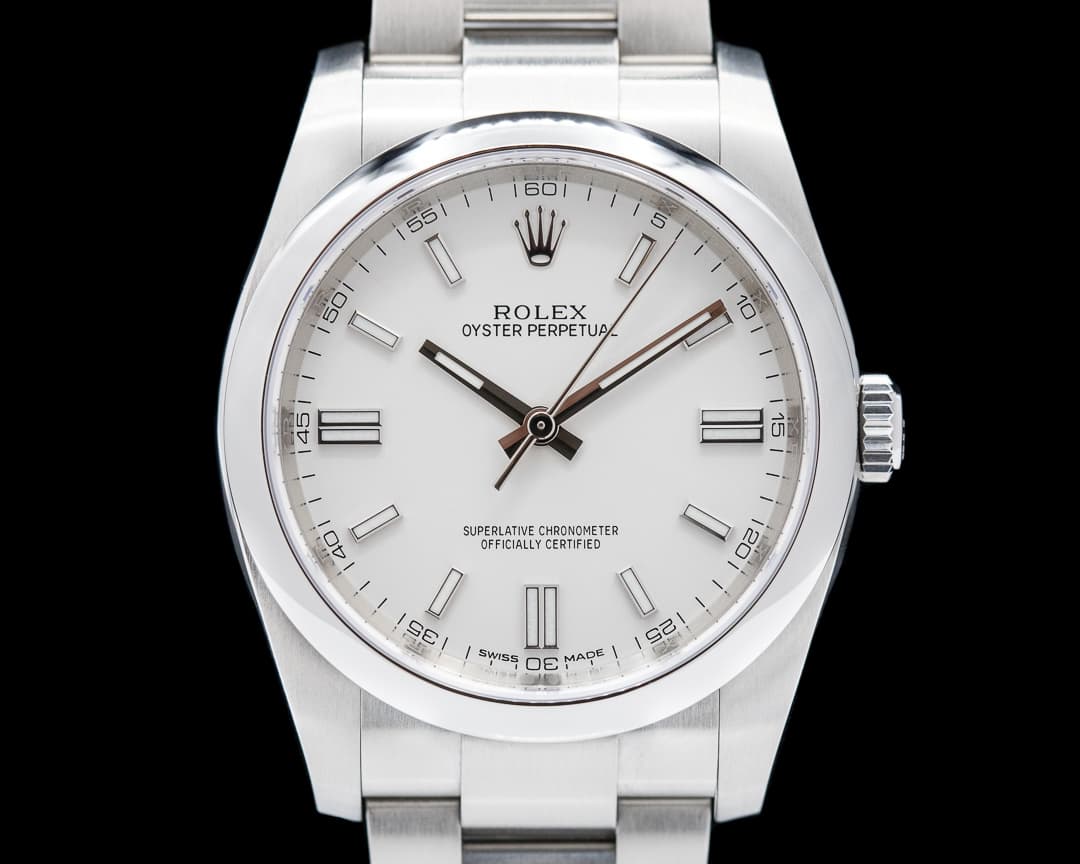 Rolex Oyster Perpetual 116000 SS Silver Dial 