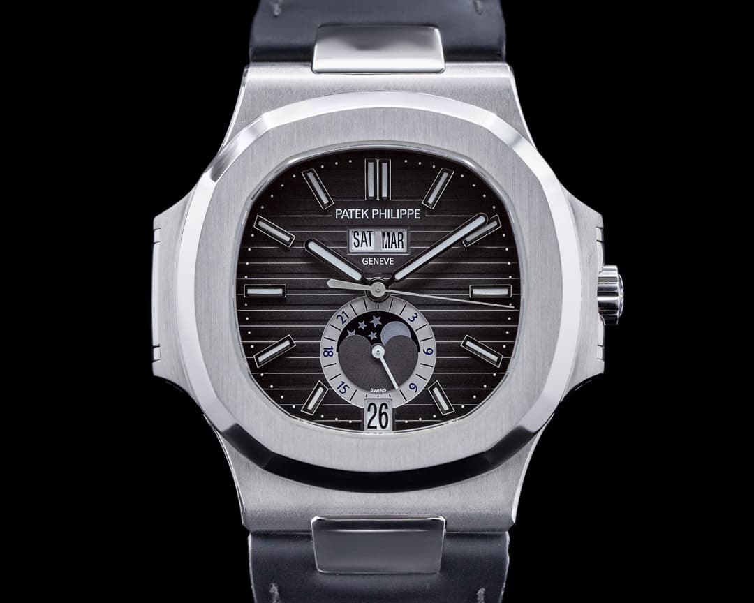 Patek Philippe Nautilus 5726A Annual Calendar Moon SS Grey Dial FULL SET