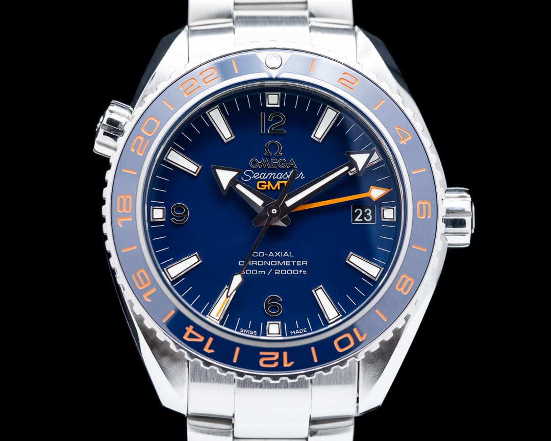 Omega Seamaster Planet Ocean Good Planet GMT 600M Co-Axial Blue Dial 
