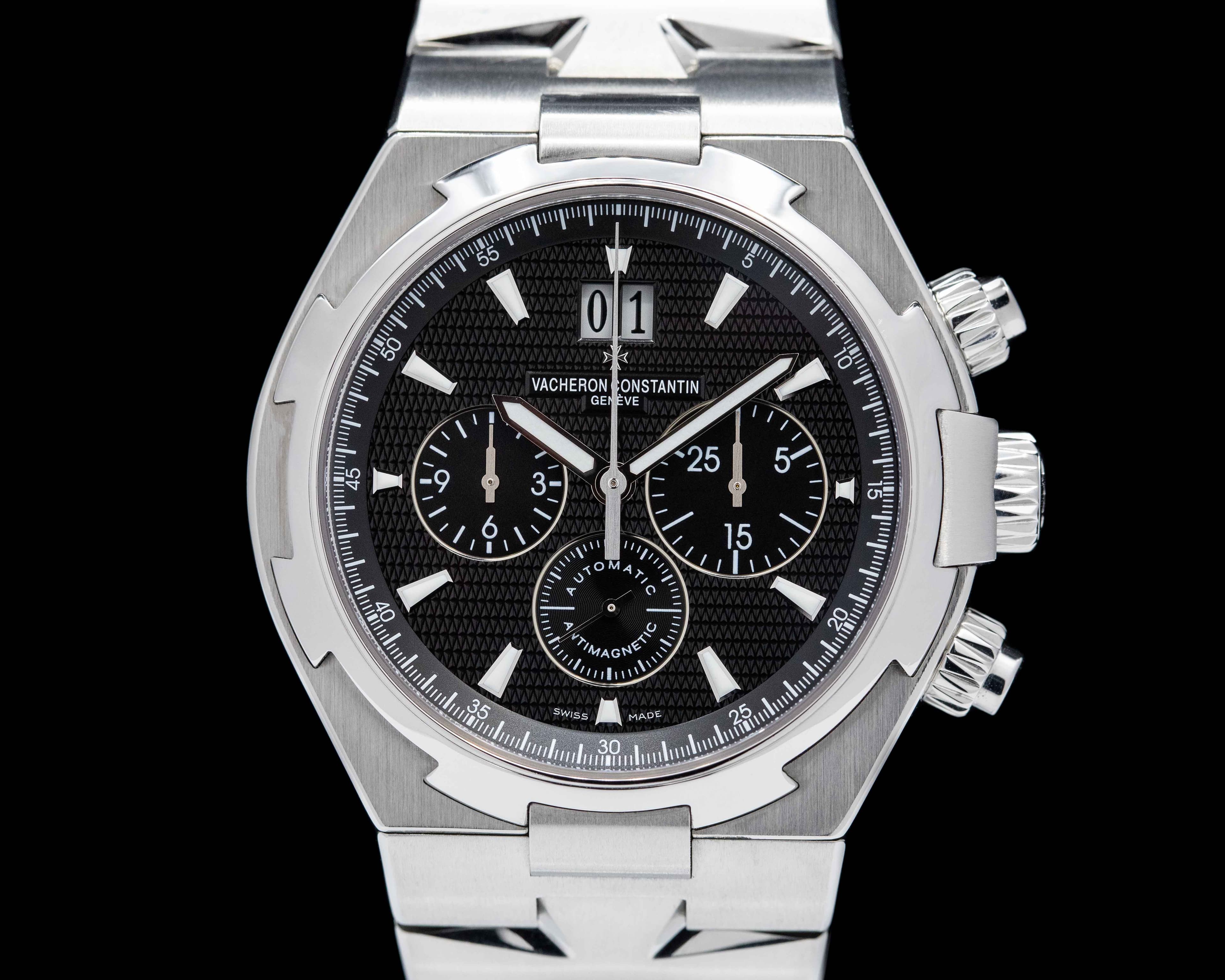 Vacheron Constantin Overseas 49150/B01A Chronograph Black Dial SS 