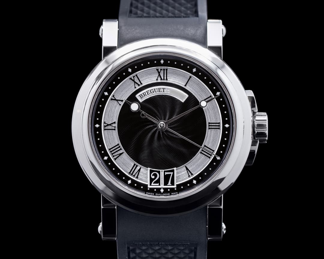 Breguet Marine Big Date Black Dial SS / Rubber 