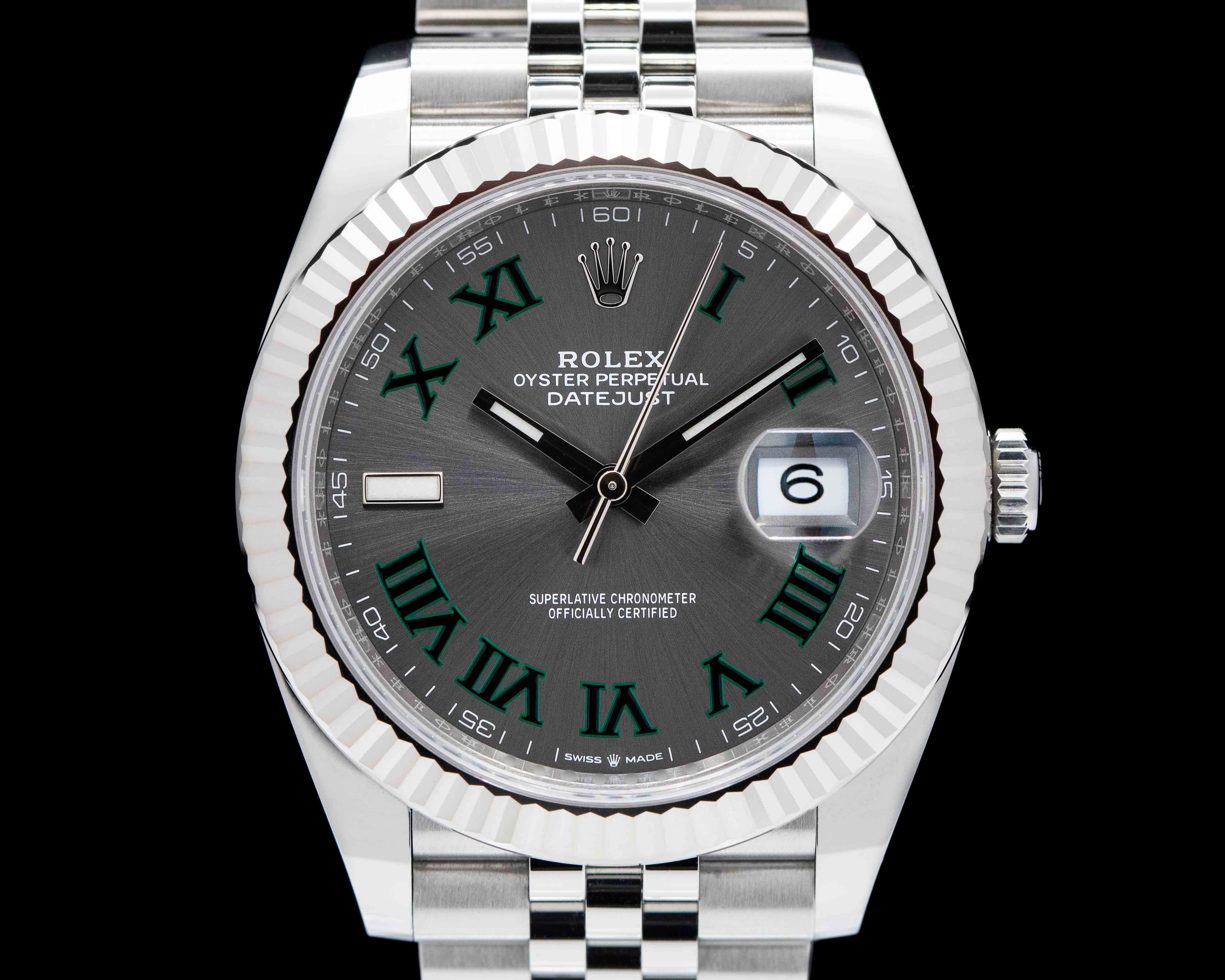 Rolex Datejust 41 Rhodium "Wimbledon" Dial Jubilee