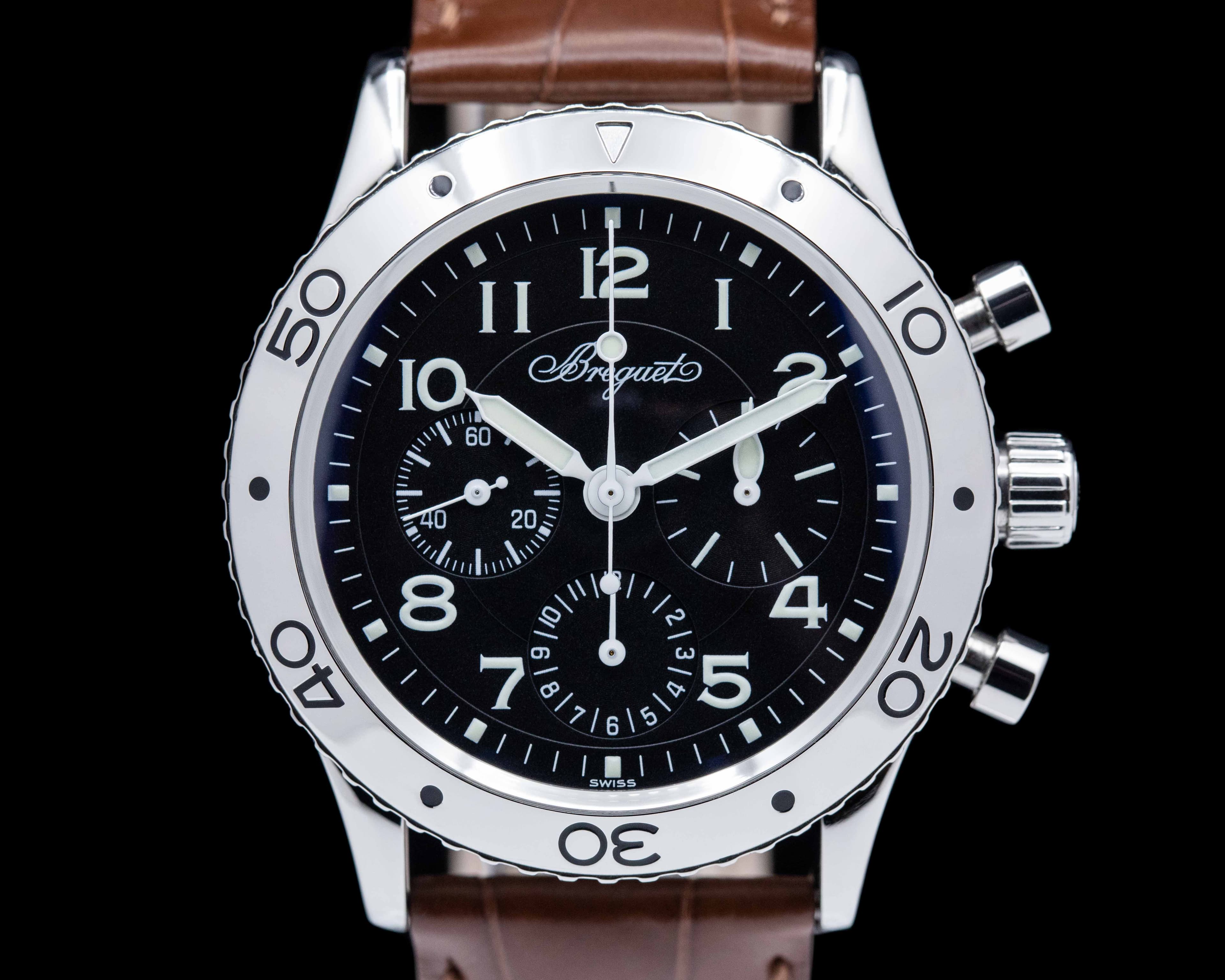 Breguet Type XX Aeronavale Black Dial SS 