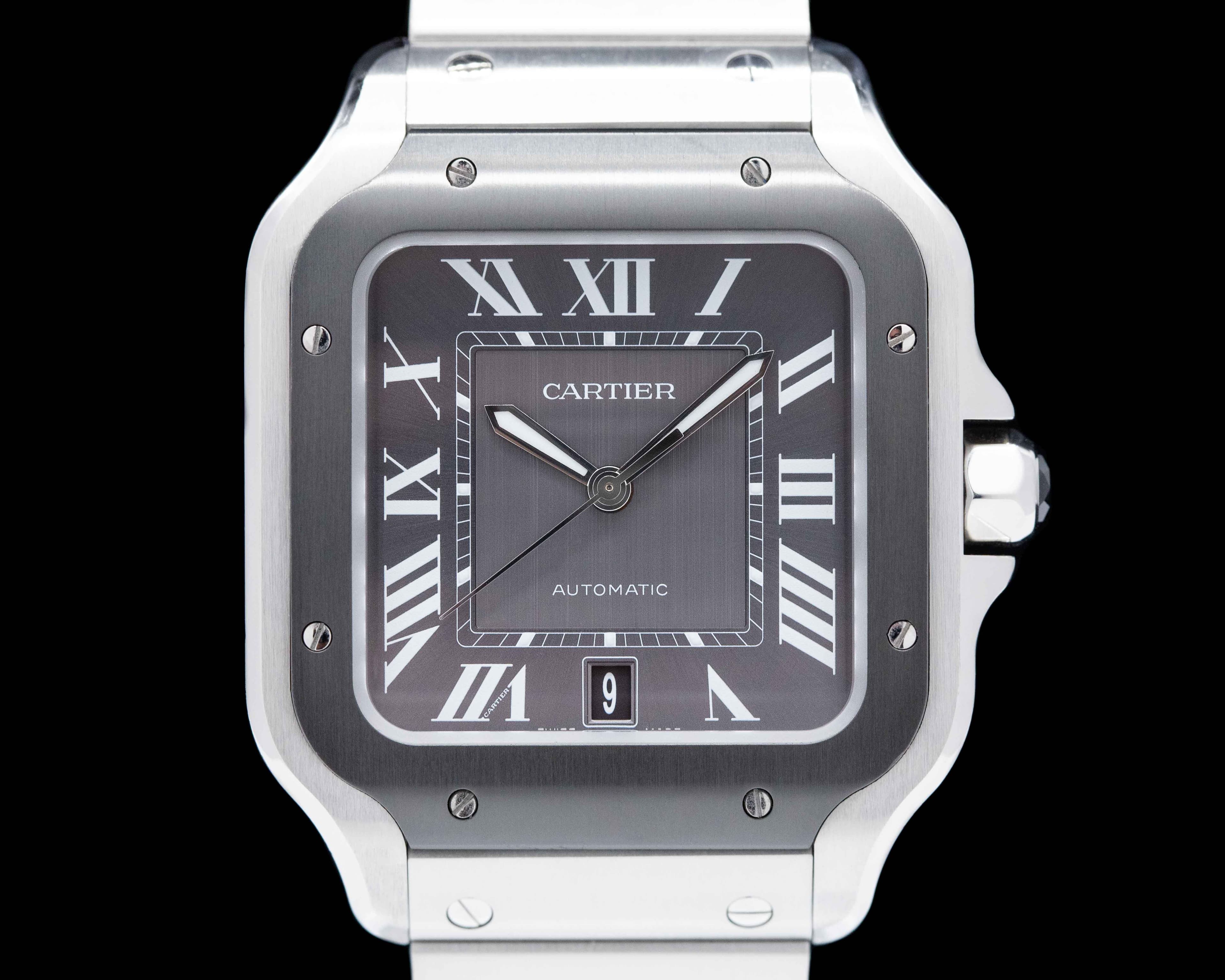 Cartier Santos Large SS / SS Blue Dial Automatic