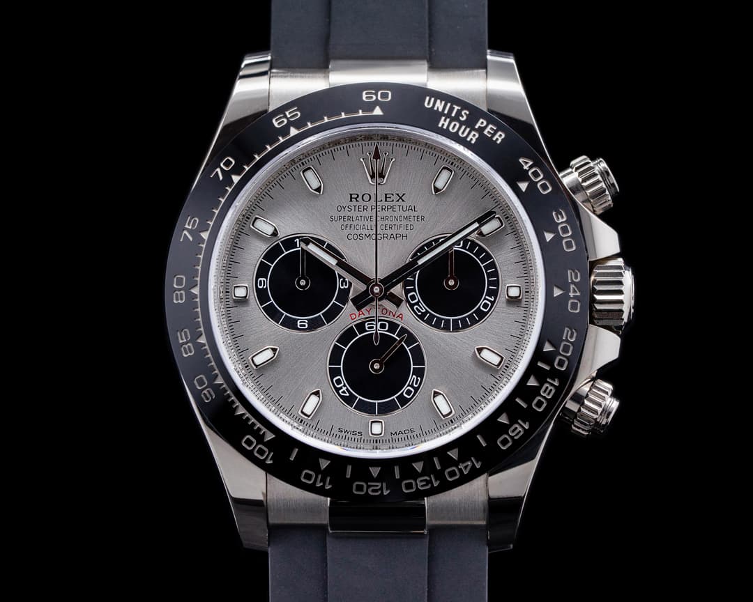 Rolex Daytona 116519 18K White Gold Ceramic Oysterflex Silver Dial 2021