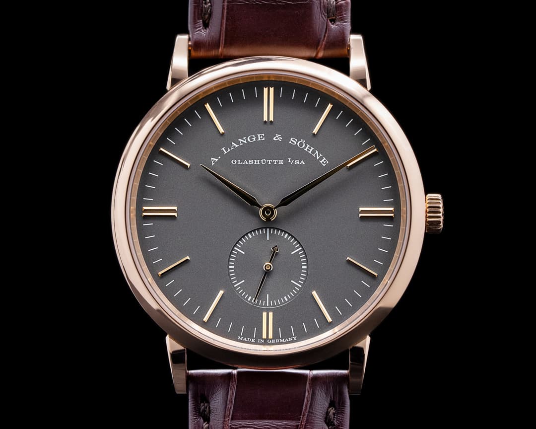 A. Lange and Sohne Saxonia Manual Wind 18K Rose / Grey Dial BOUTIQUE ONLY