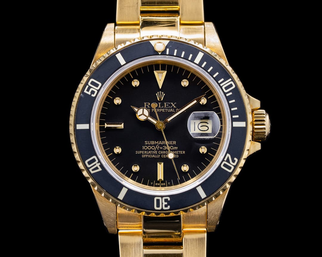 Rolex Vintage Submariner 16808 Black Nipple Dial 18K NICE c. 1987