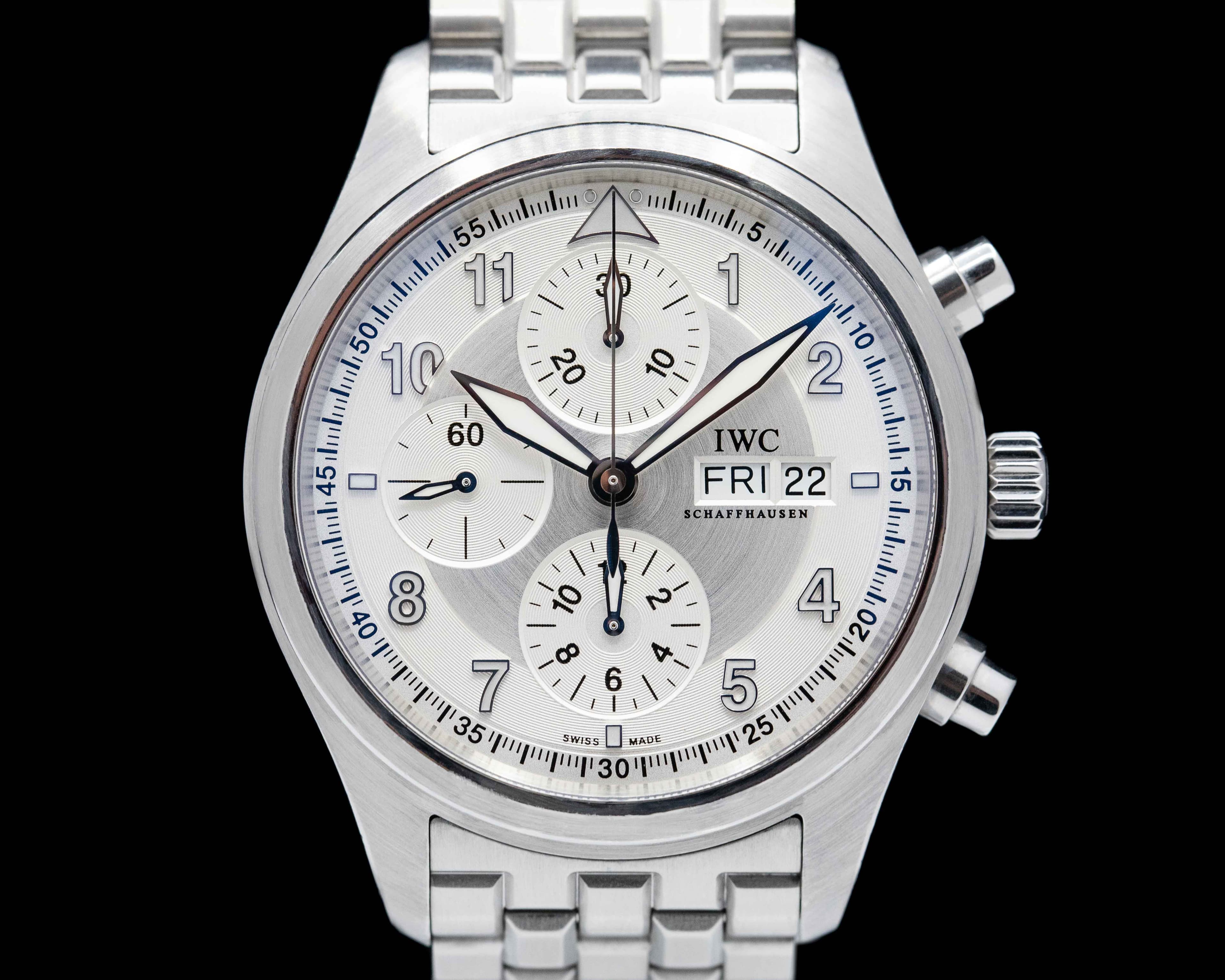 IWC Pilot Spitfire Chronograph SS / SS Silver Dial 42MM