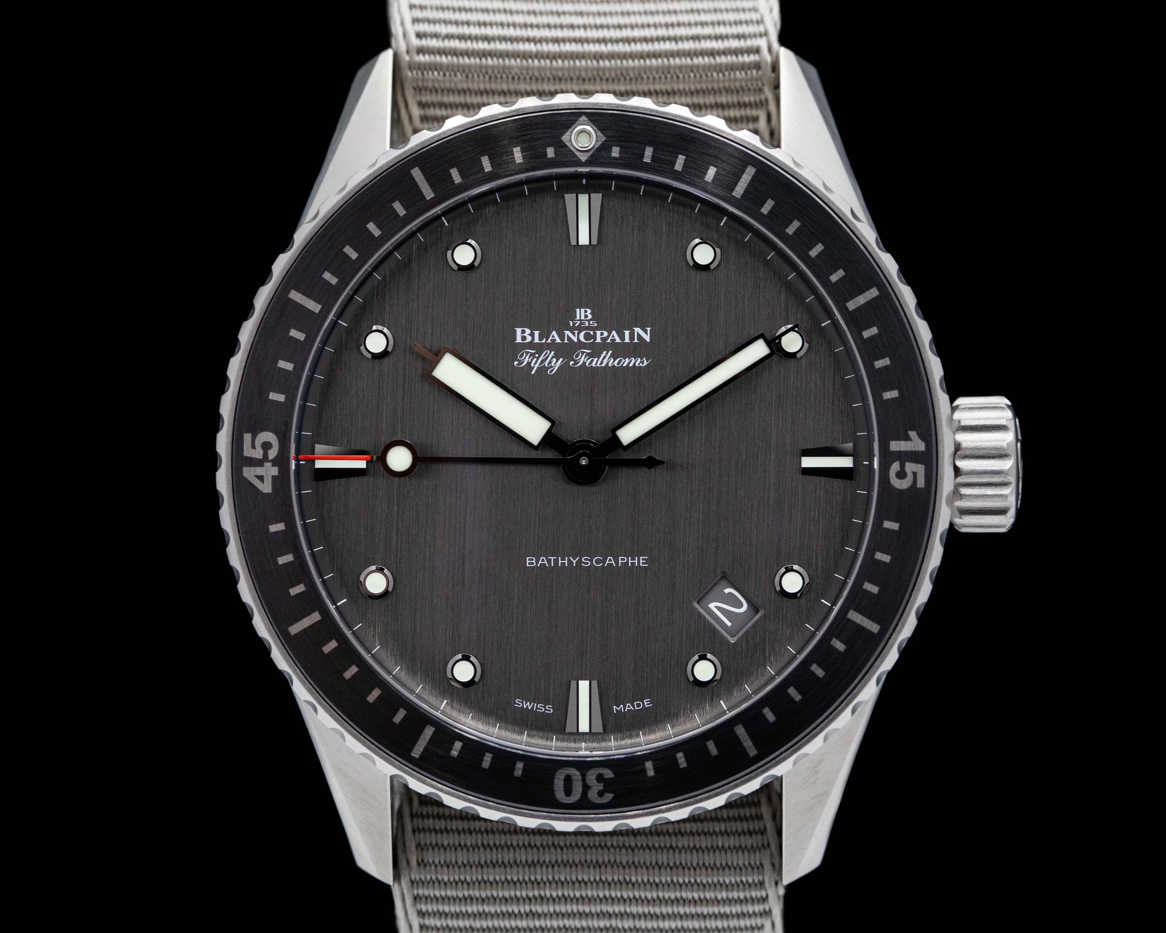 Blancpain Fifty Fathoms Bathyscaphe Grey Dial SS UNWORN 2022