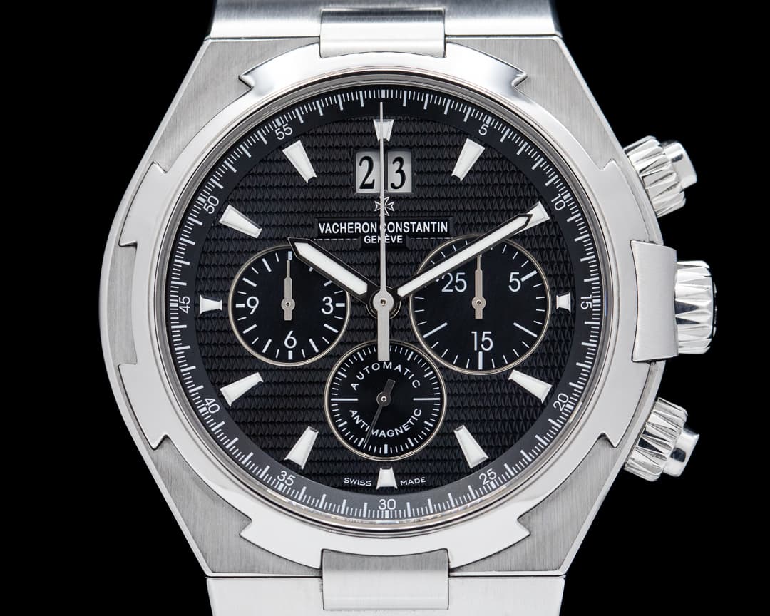 Vacheron Constantin Overseas Chronograph 49150 Black Dial SS 