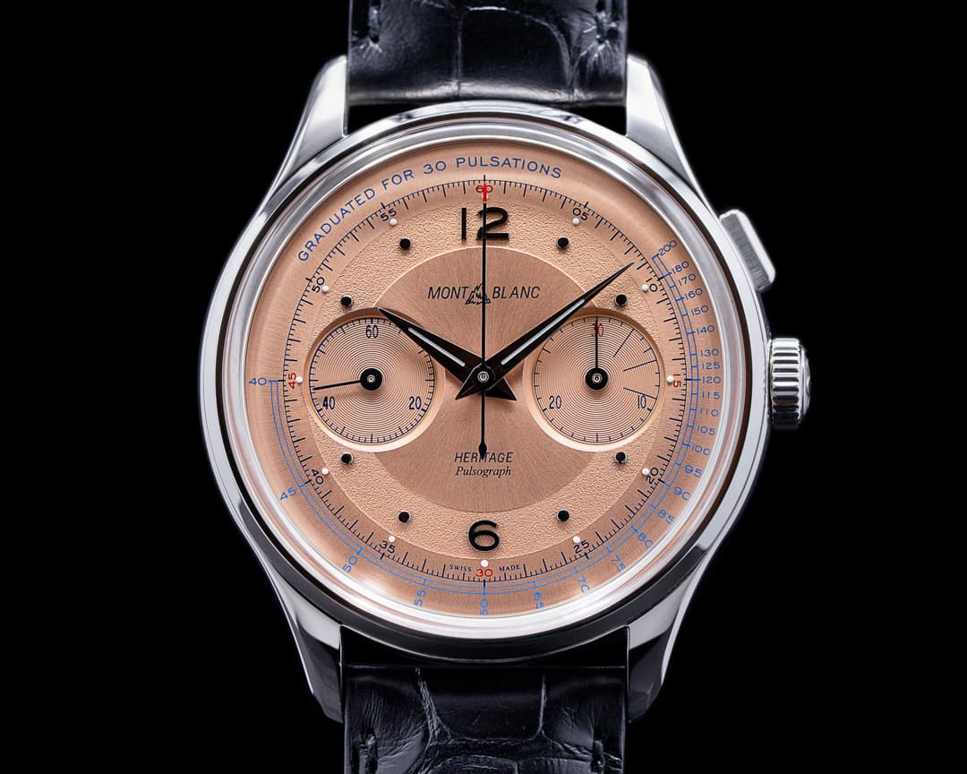 Montblanc Heritage Spirit Pulsograph SALMON DIAL Monopusher SS LIMITED