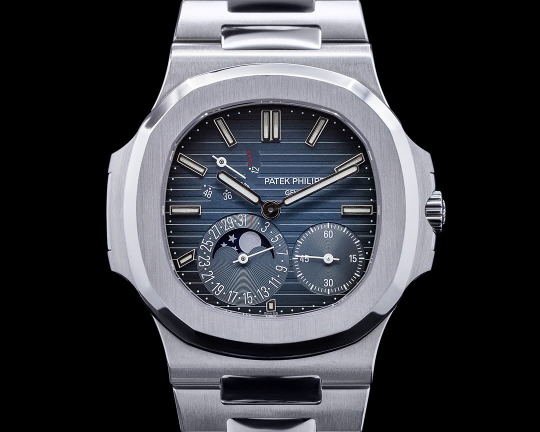 Patek Philippe Jumbo Nautilus 5712 Moonphase Power Reserve SS FULL SET