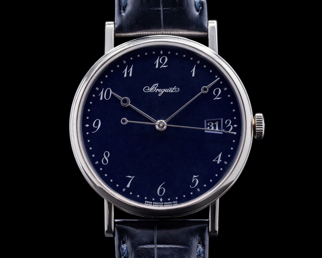 Breguet Classique 5177BB Automatic Blue Enamel Dial 18K White Gold