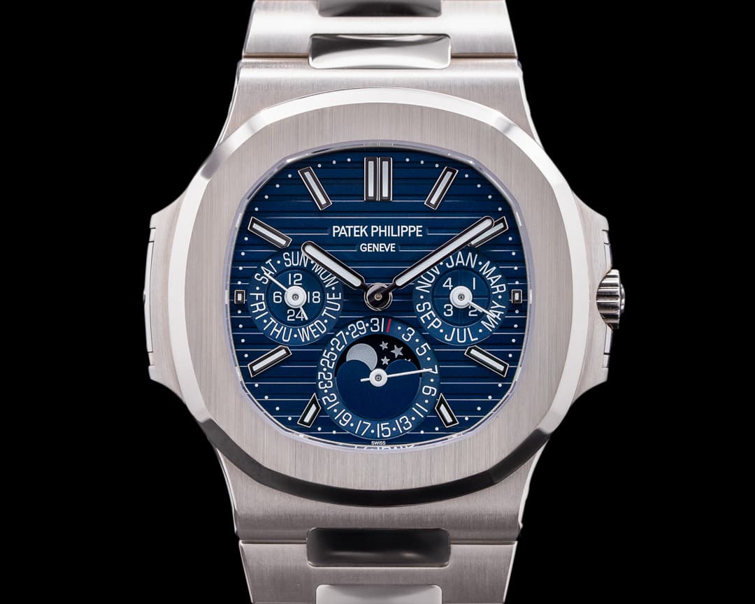 Patek Philippe Nautilus 5740 Perpetual Calendar 18k White Gold Blue Dial 