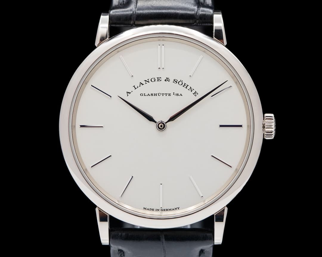 A. Lange and Sohne Saxonia Thin Manual Wind 201.027 18K White Gold  