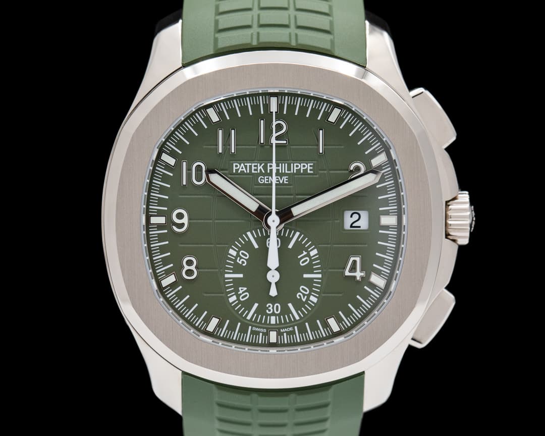 Patek Philippe 5968G Aquanaut Chronograph White Gold Green Dial Chronograph 2022 UNWORN