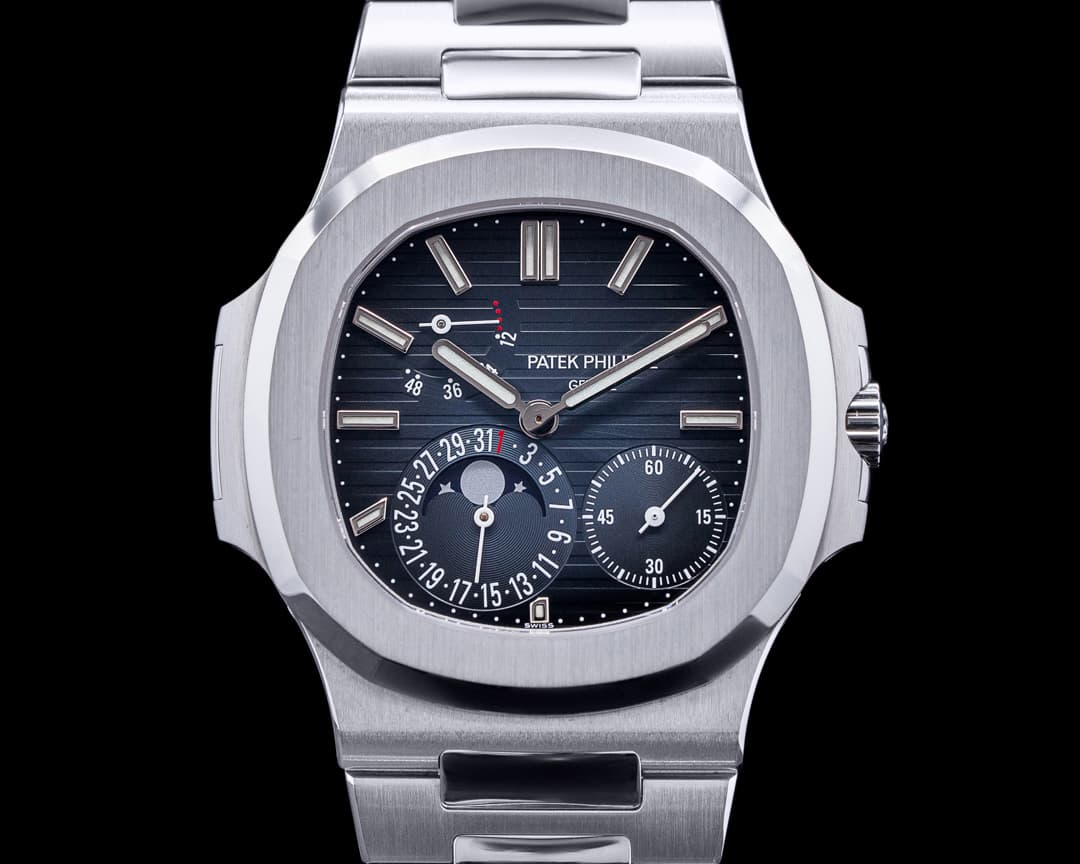 Patek Philippe Jumbo Nautilus 5712 Moonphase Power Reserve SS FULL SET