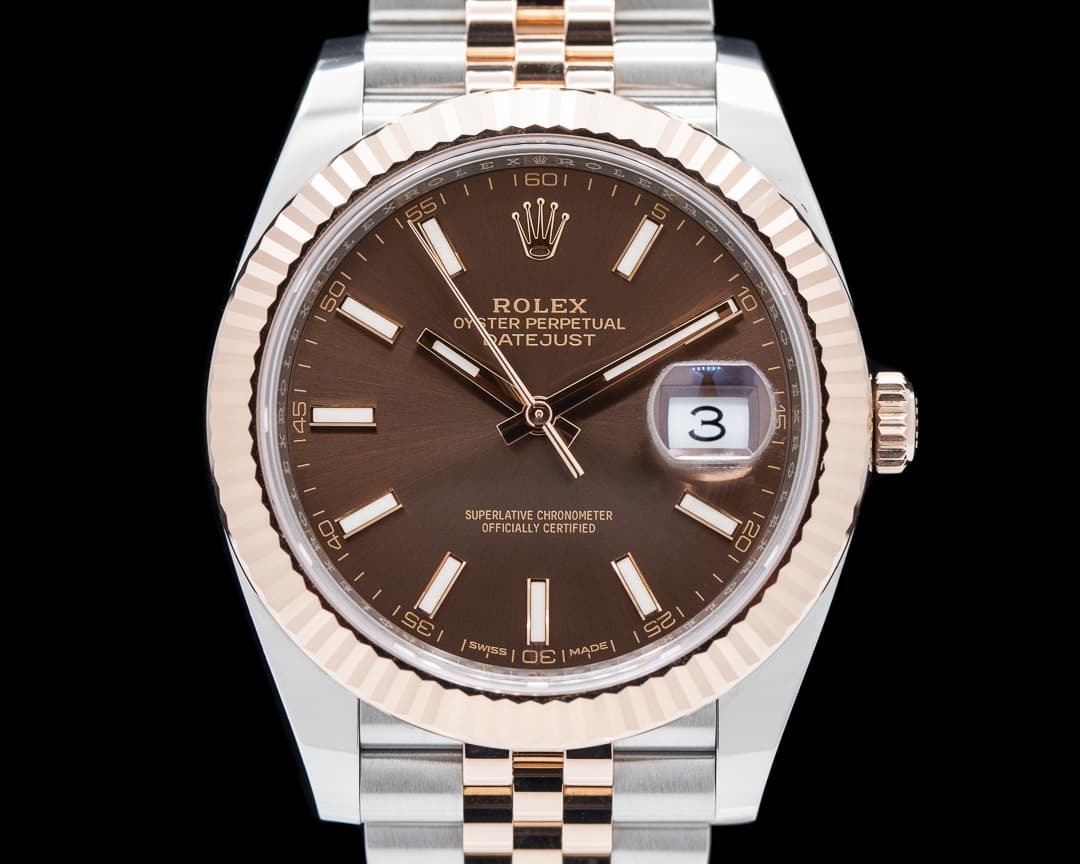 Rolex Datejust 41 126331 Tobacco Brown Dial 18K Rose / SS