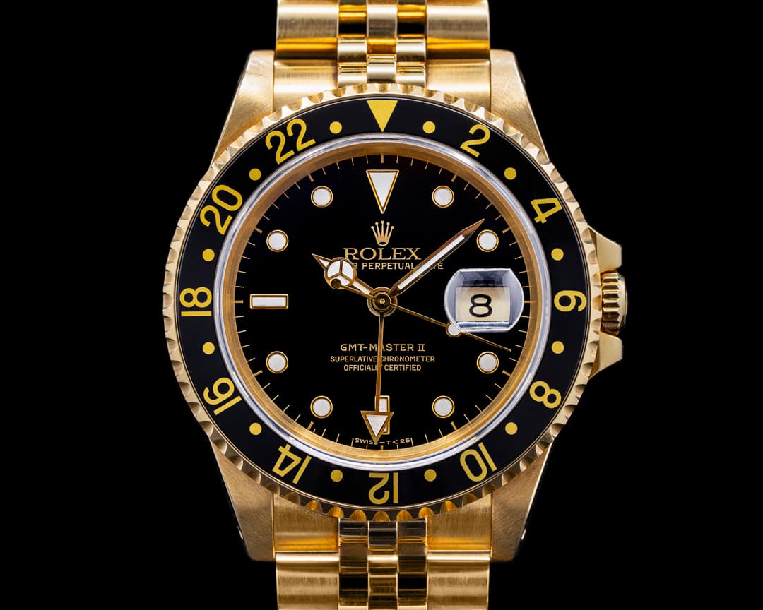 Rolex GMT Master II 16718 18k Yellow Gold VERY SHARP ! 