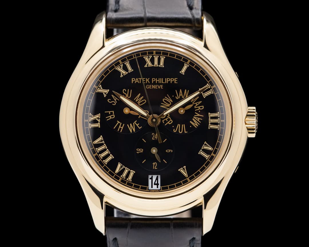 Patek Philippe 5035J Annual Calendar Black Dial Yellow Gold