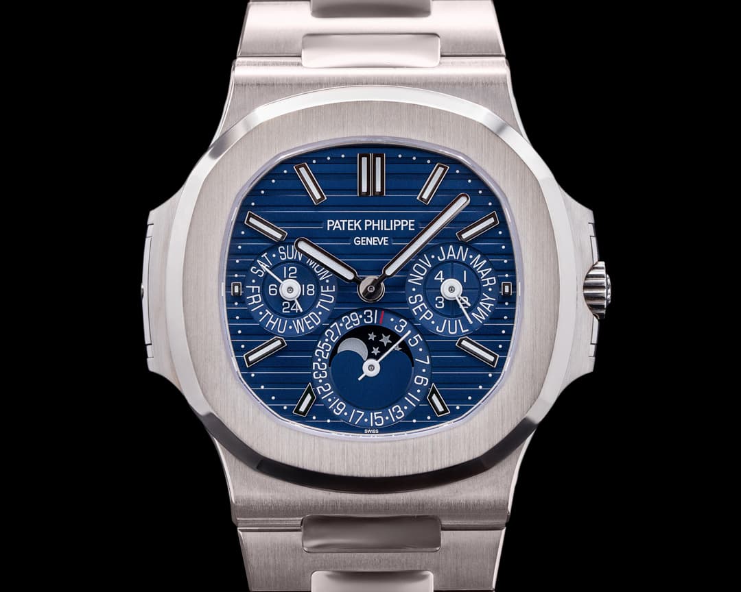 Patek Philippe Nautilus 5740 Perpetual Calendar 18k White Gold Blue Dial 