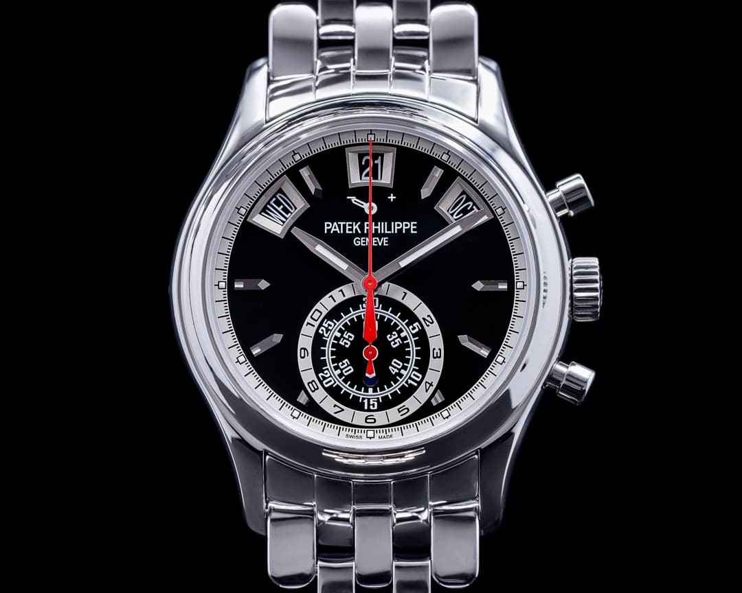Patek Philippe Annual Calendar 5960/1A-010 Black Dial Chronograph SS RARE