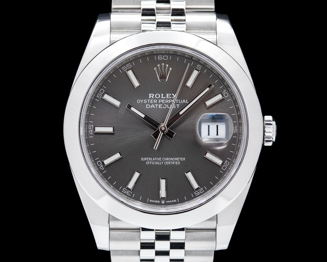 Rolex Datejust 41 126300 Rhodium Stick Dial SS 