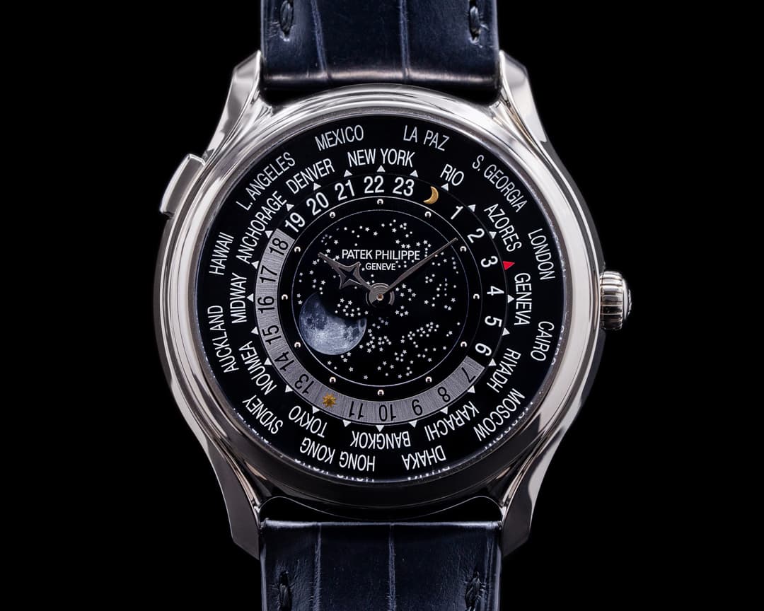 Patek Philippe 175th Anniversary 5575G World Time Moonphase 18K White Gold / Black Dial