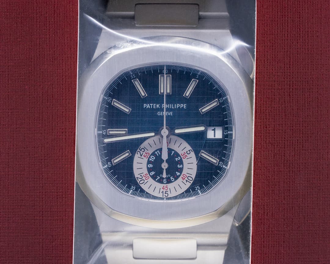 Patek Philippe Nautilus 5980/1A Chronograph SS Blue Dial DOUBLE SEALED