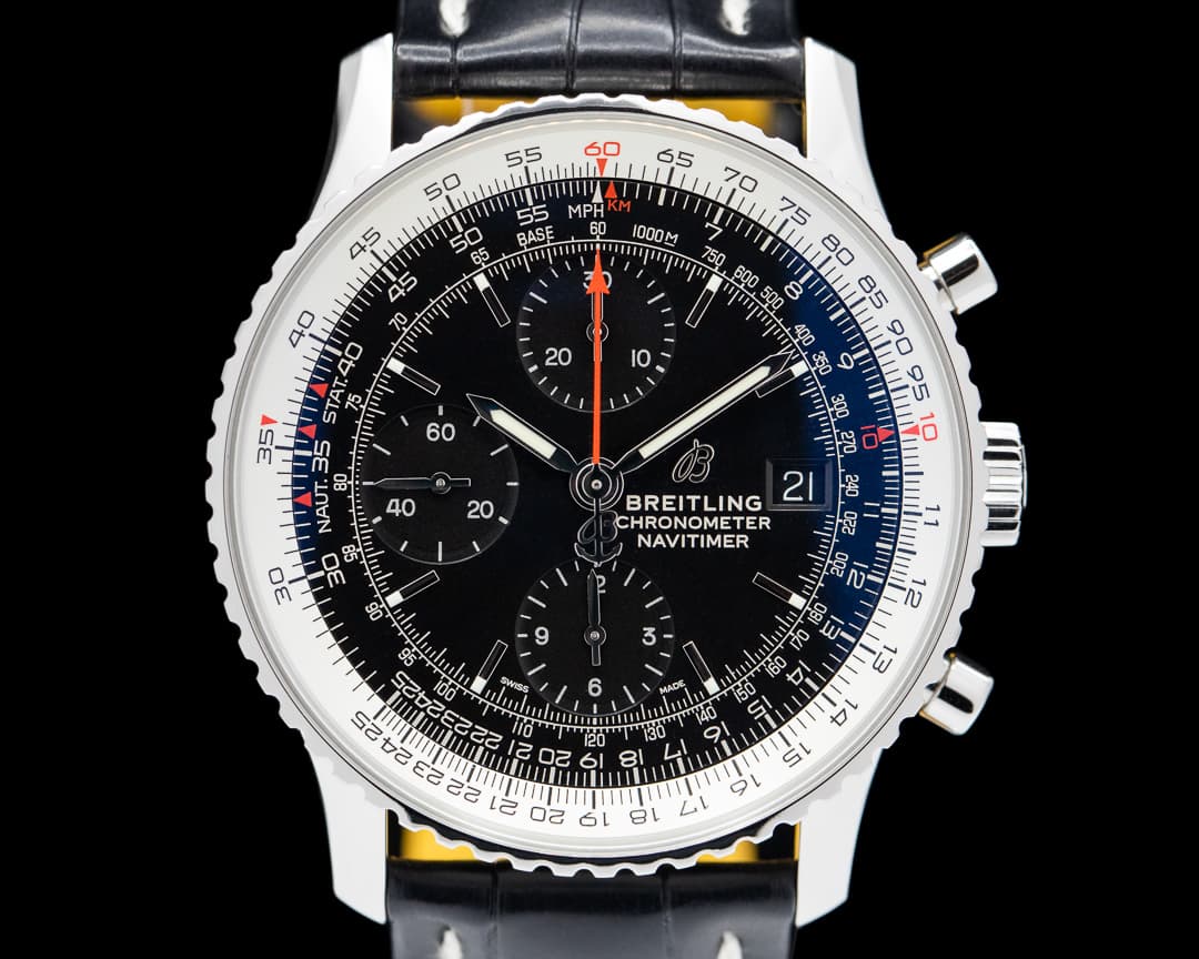 Breitling Navitimer Chronograph 41MM SS Black Dial 