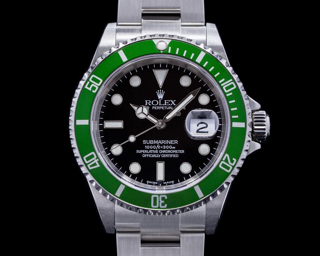 Rolex Submariner 50th Anniversary "Kermit Flat 4" SS Green Bezel 