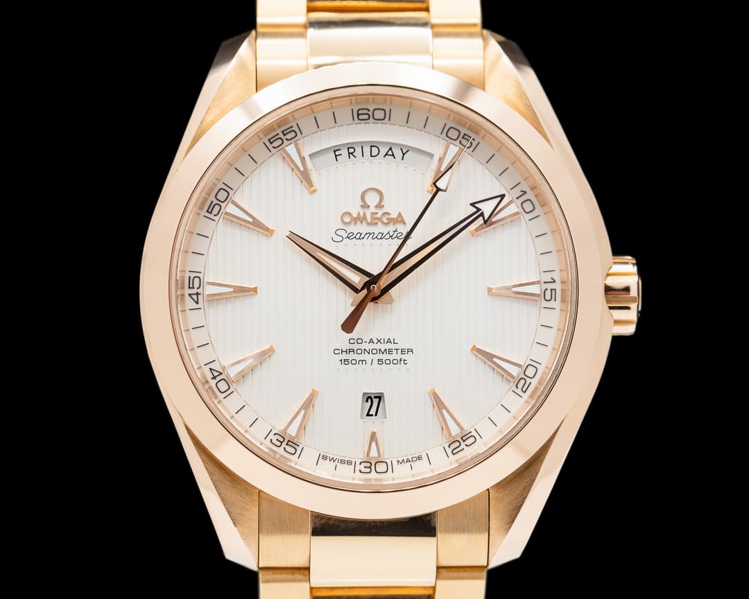 Omega Seamaster Aqua Terra Day Date 18k Rose Gold / Bracelet 