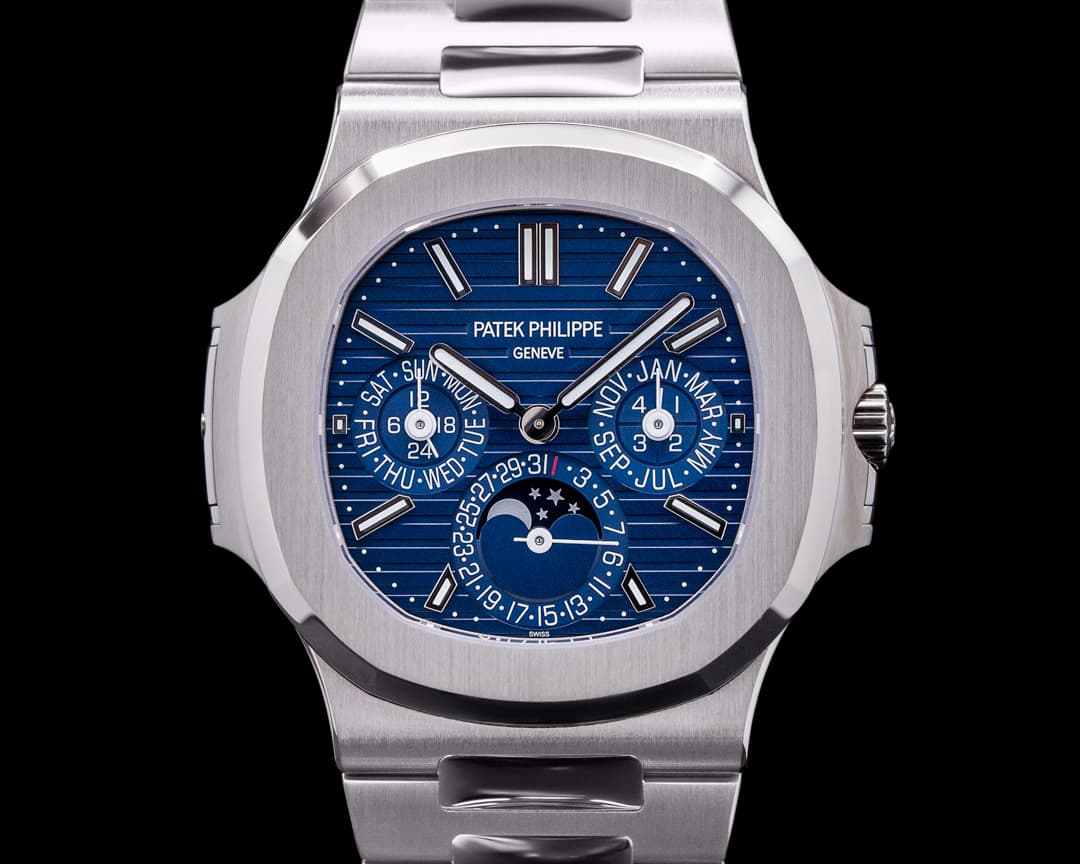 Patek Philippe Nautilus 5740 Perpetual Calendar 18k White Gold Blue Dial UNWORN