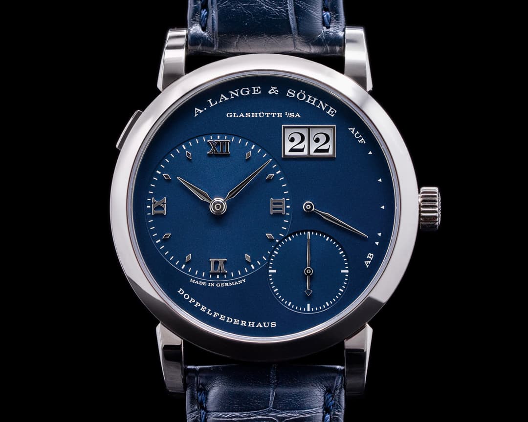 A. Lange and Sohne Lange 1 Blue Dial 18k White Gold DISCONTINUED 2022