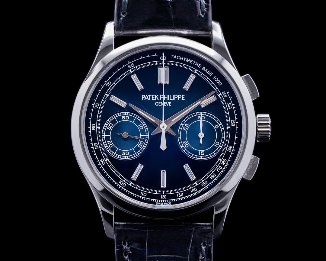 Patek Philippe Chronograph Platinum 5170P Blue Diamond Dial FULL SET 