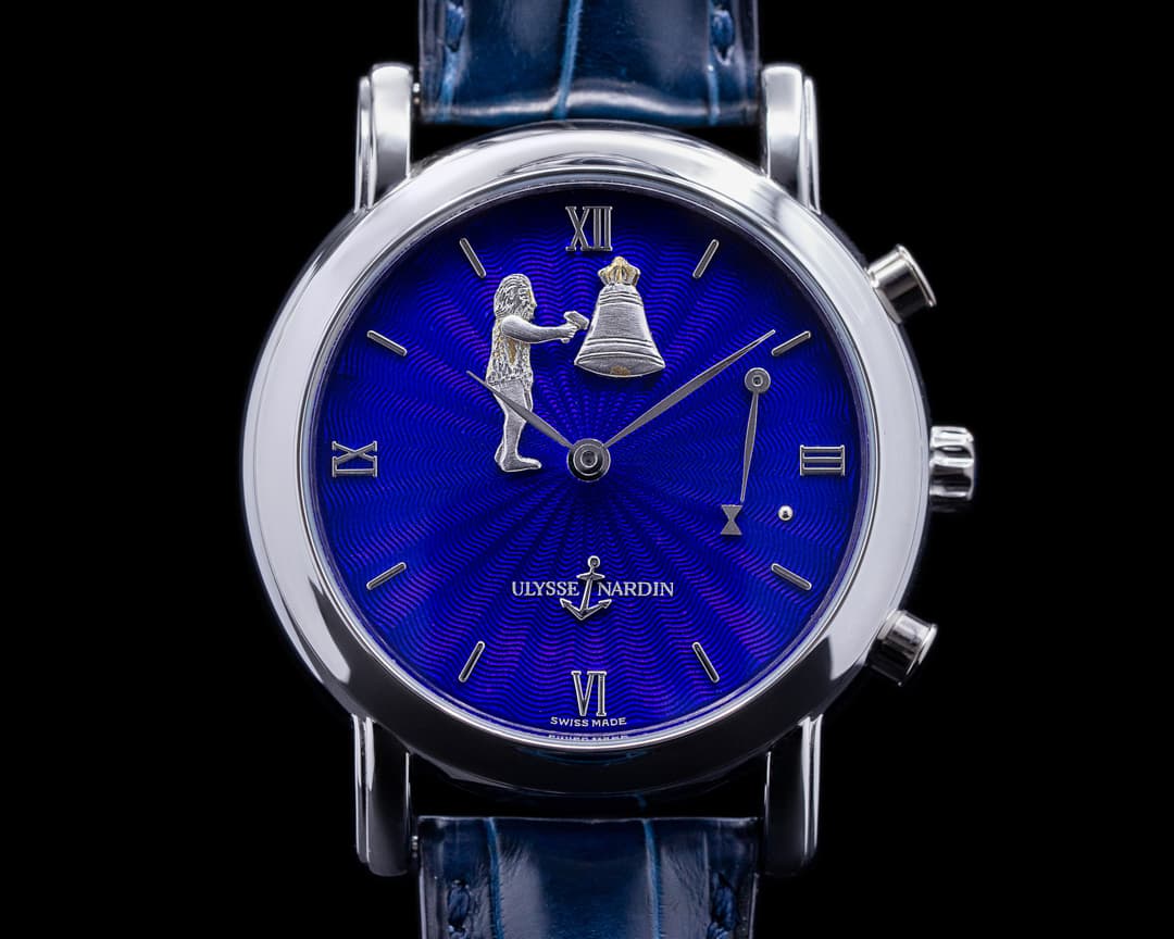 Ulysse Nardin San Marco Hour Striker Blue Dial Platinum 