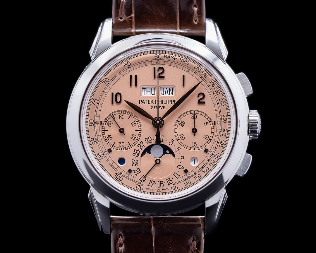 Patek Philippe 5270P Perpetual Calendar Chronograph Platinum Salmon Dial UNWORN
