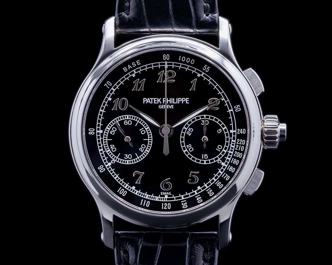 Patek Philippe Split Second 5370P Platinum Black Enamel Dial 