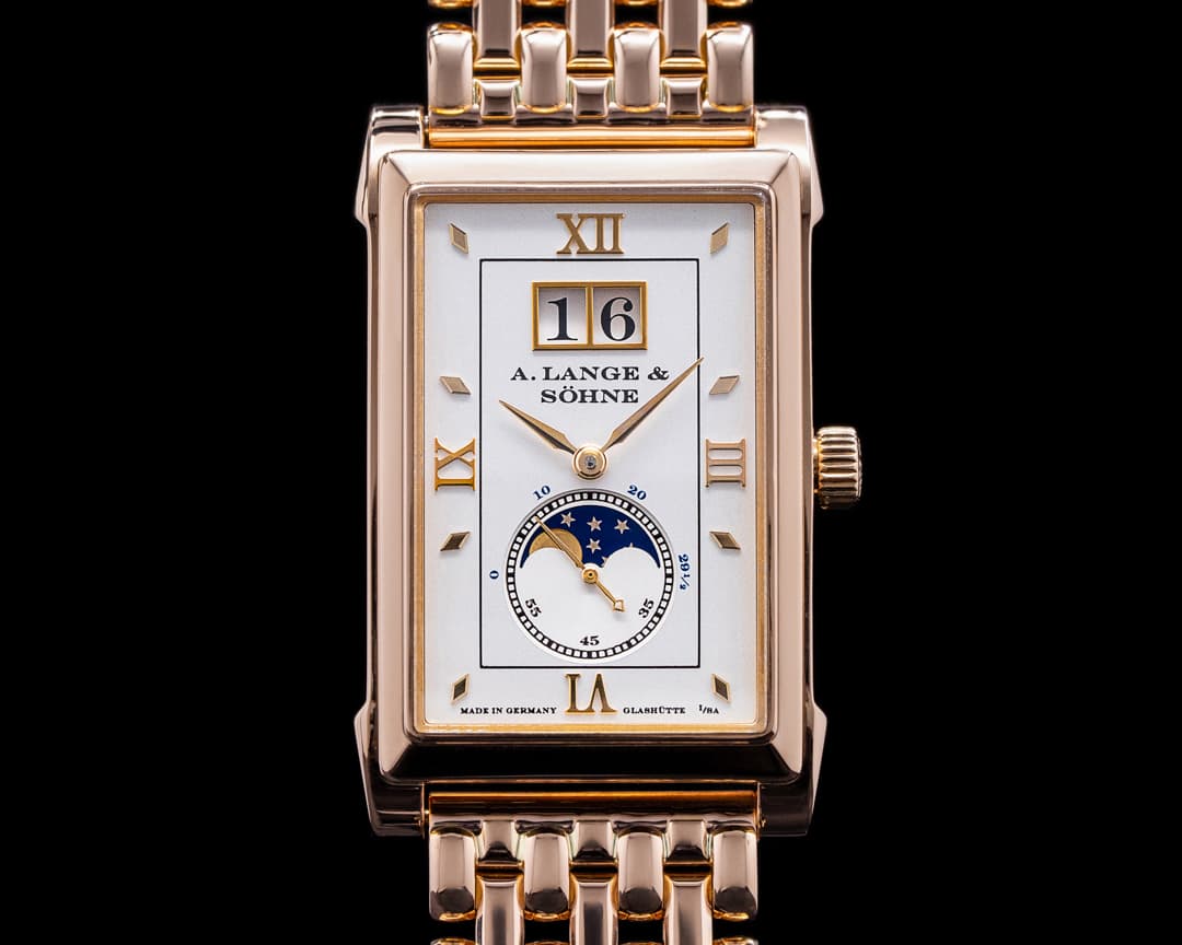 A. Lange and Sohne Cabaret 118.121 Moonphase 18K Rose Gold / Bracelet RARE