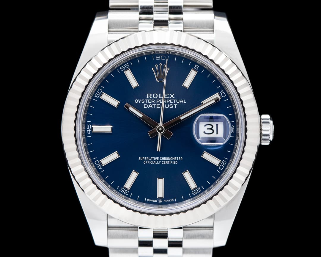 Rolex Datejust 41 Blue Stick Dial SS / SS 