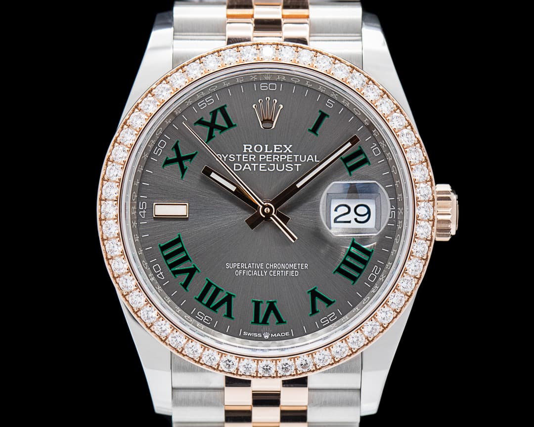 Rolex Datejust 126281 Wimbledon Dial SS/RG Diamonds 2021