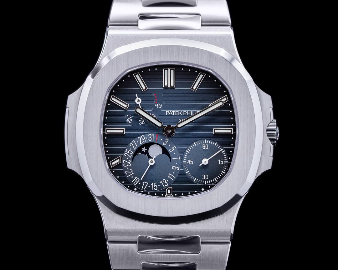 Patek Philippe Jumbo Nautilus 5712 Moonphase Power Reserve SS FULL SET