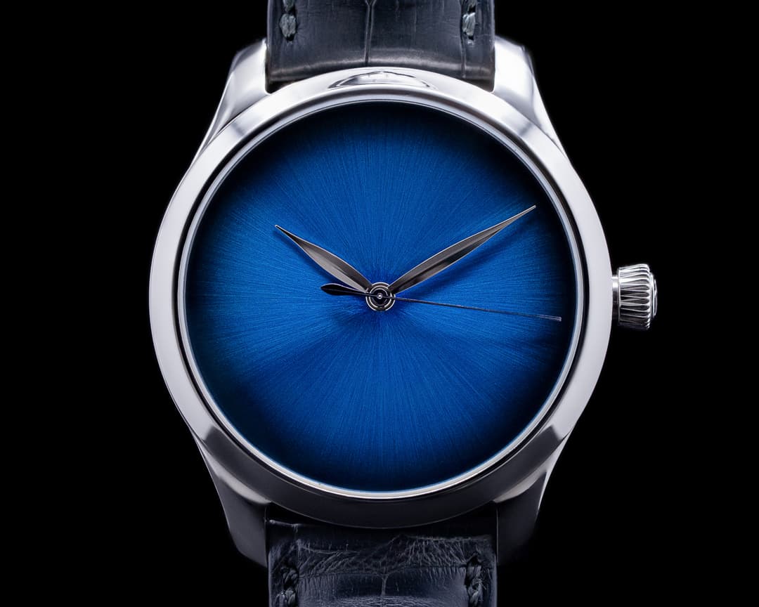 H. Moser and Cie. Endeavour Centre Seconds Funky Blue Fume Dial SS LIMITED