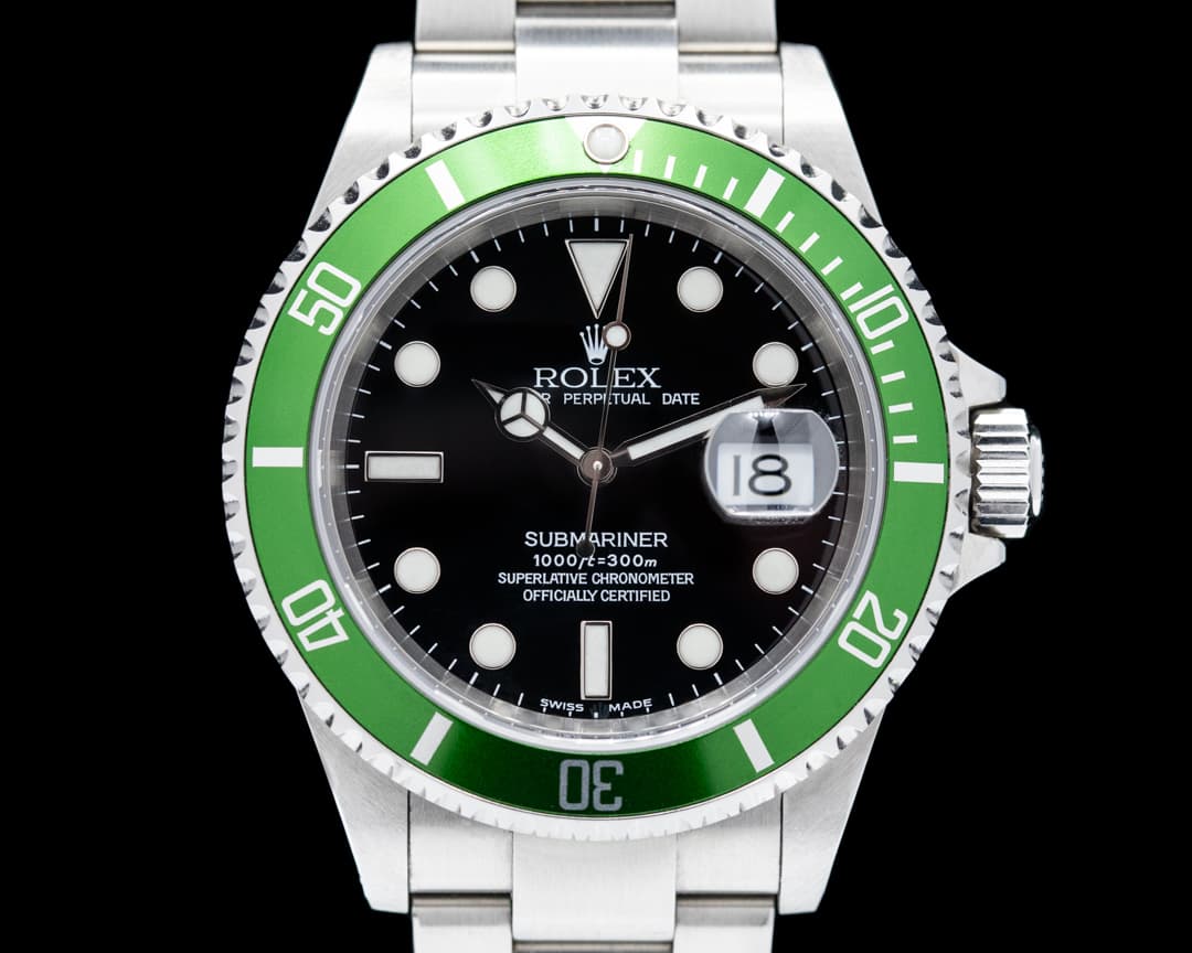 Rolex Submariner 50th Anniversary "Kermit Flat 4" SS Green Bezel SHARP