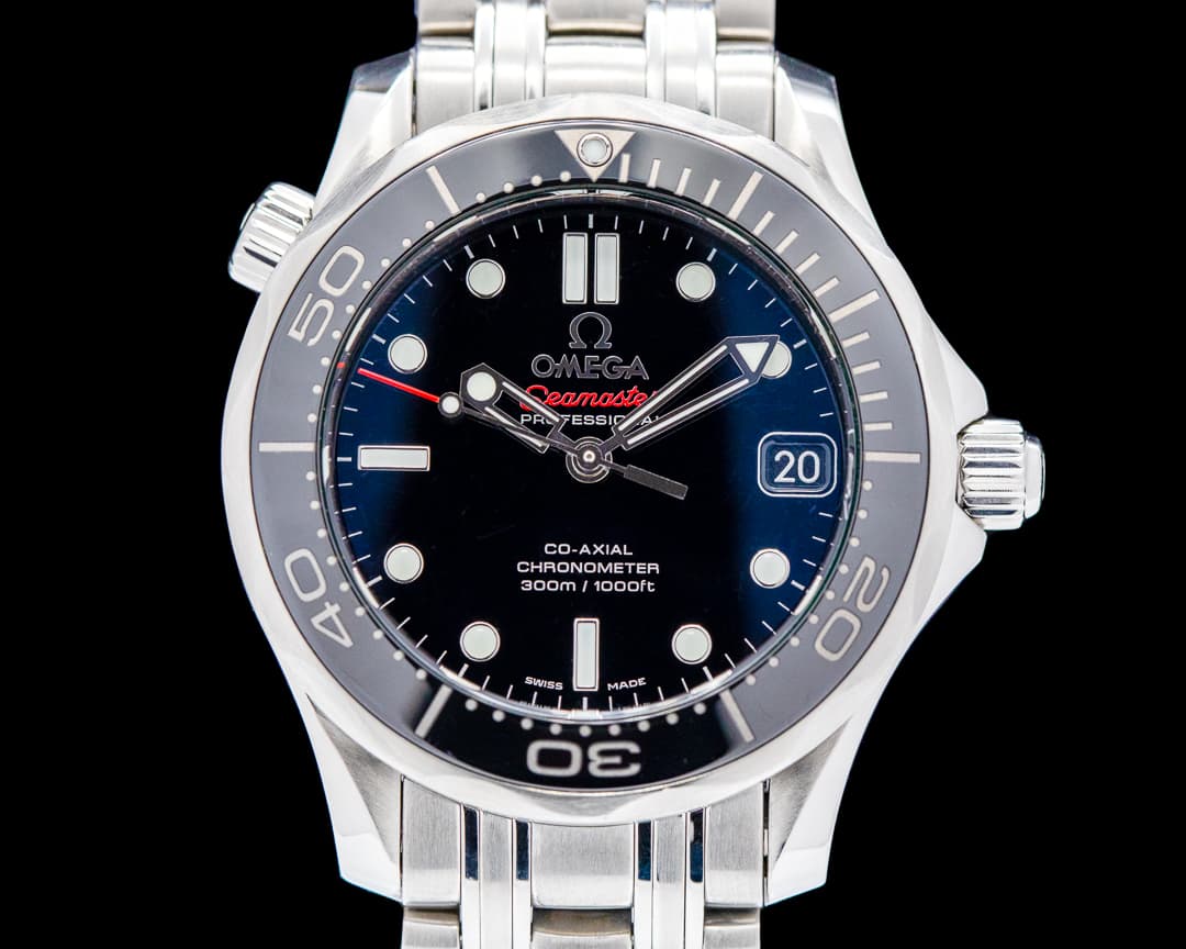 Omega Seamaster Professional SS Co-Axial Mid Size Black Ceramic Bezel
