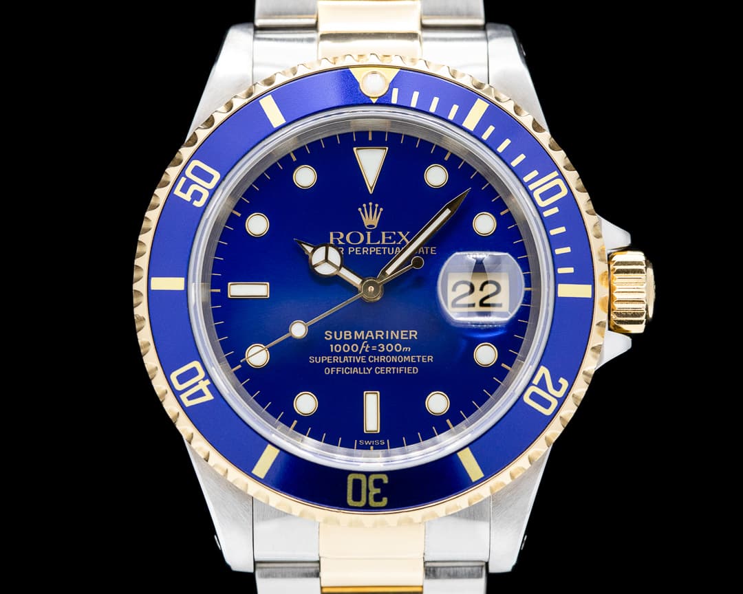 Rolex Submariner 16613 Blue Dial SS / 18K BOX & PAPERS