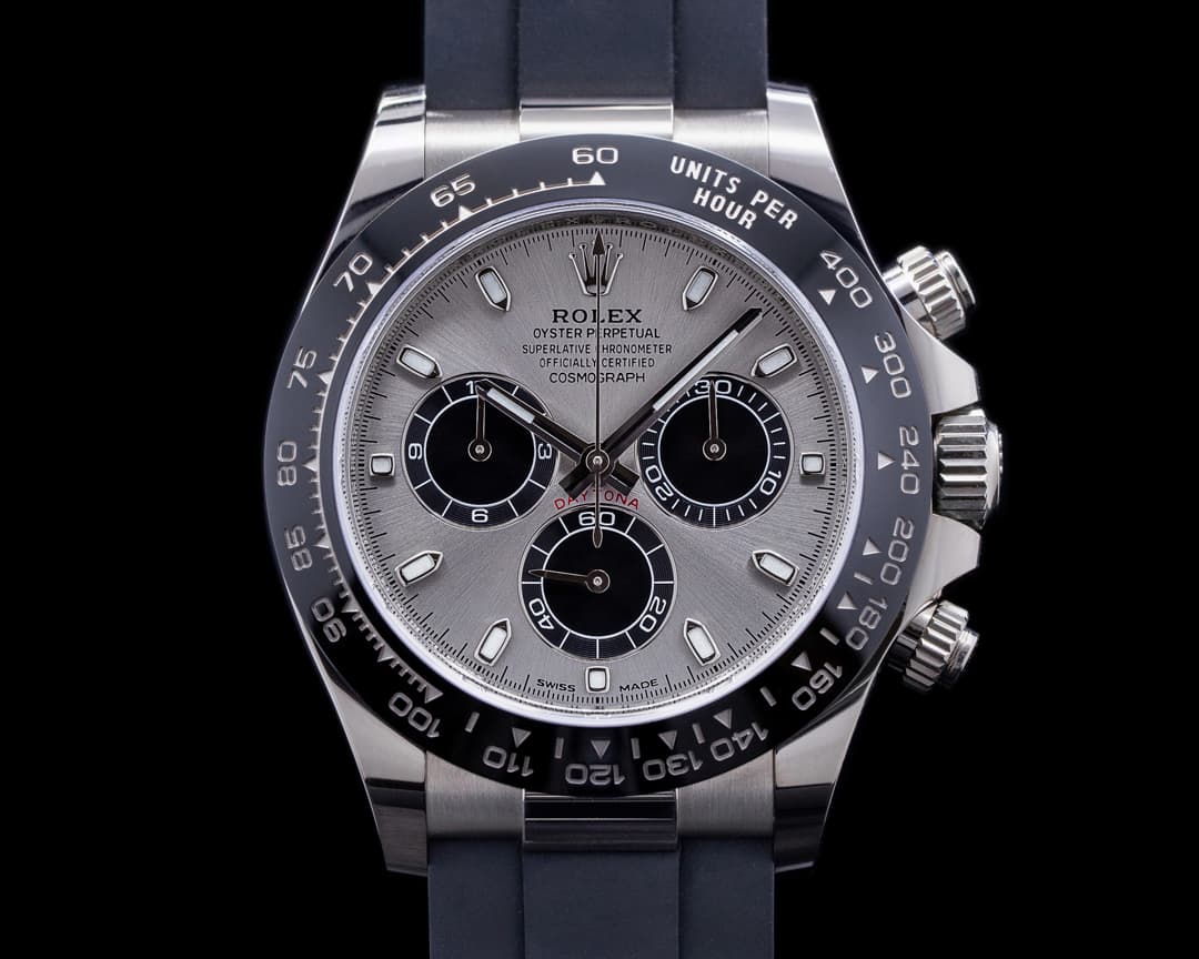 Rolex Daytona 116519 18K White Gold Ceramic Oysterflex Silver Dial 2022