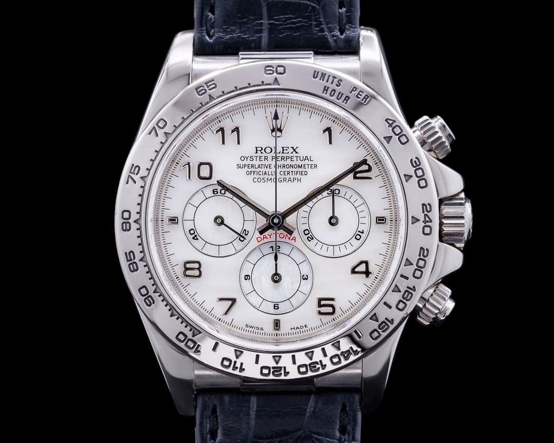 Rolex Daytona 16519 WG White Mother Of Pearl Dial 