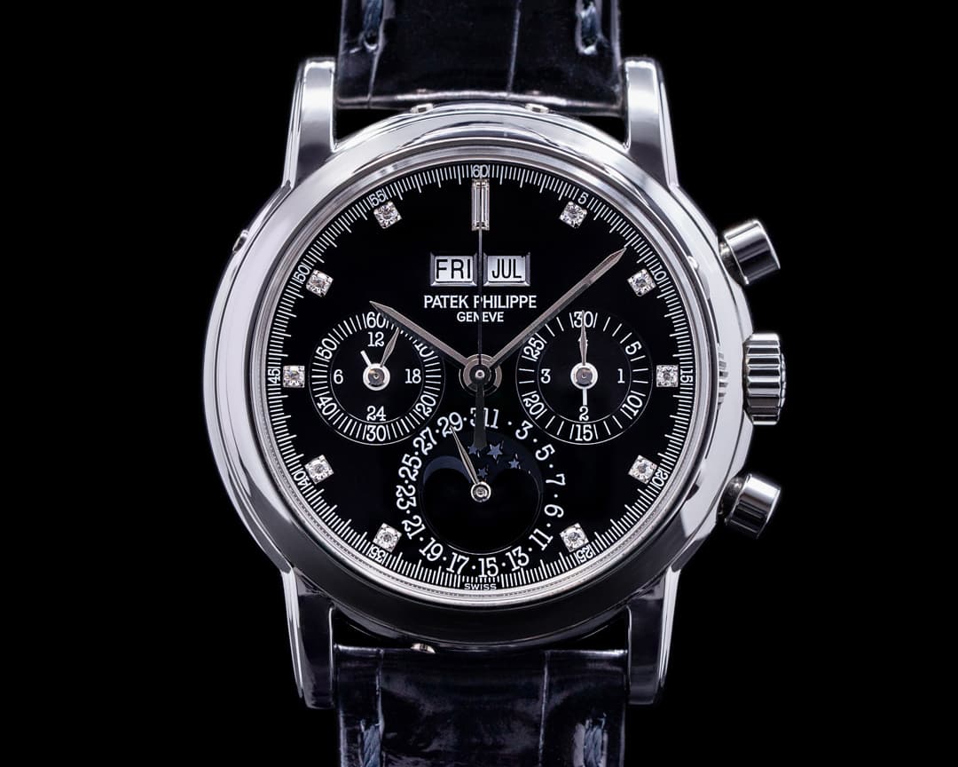 Patek Philippe Perpetual Calendar 3970P Chronograph Platinum Black Diamond FULL SET